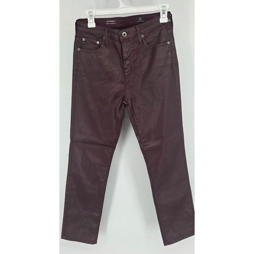 AG Adriano Goldschmied The Isabelle High Rise Skinny Ankle Coated Pants Size 27R